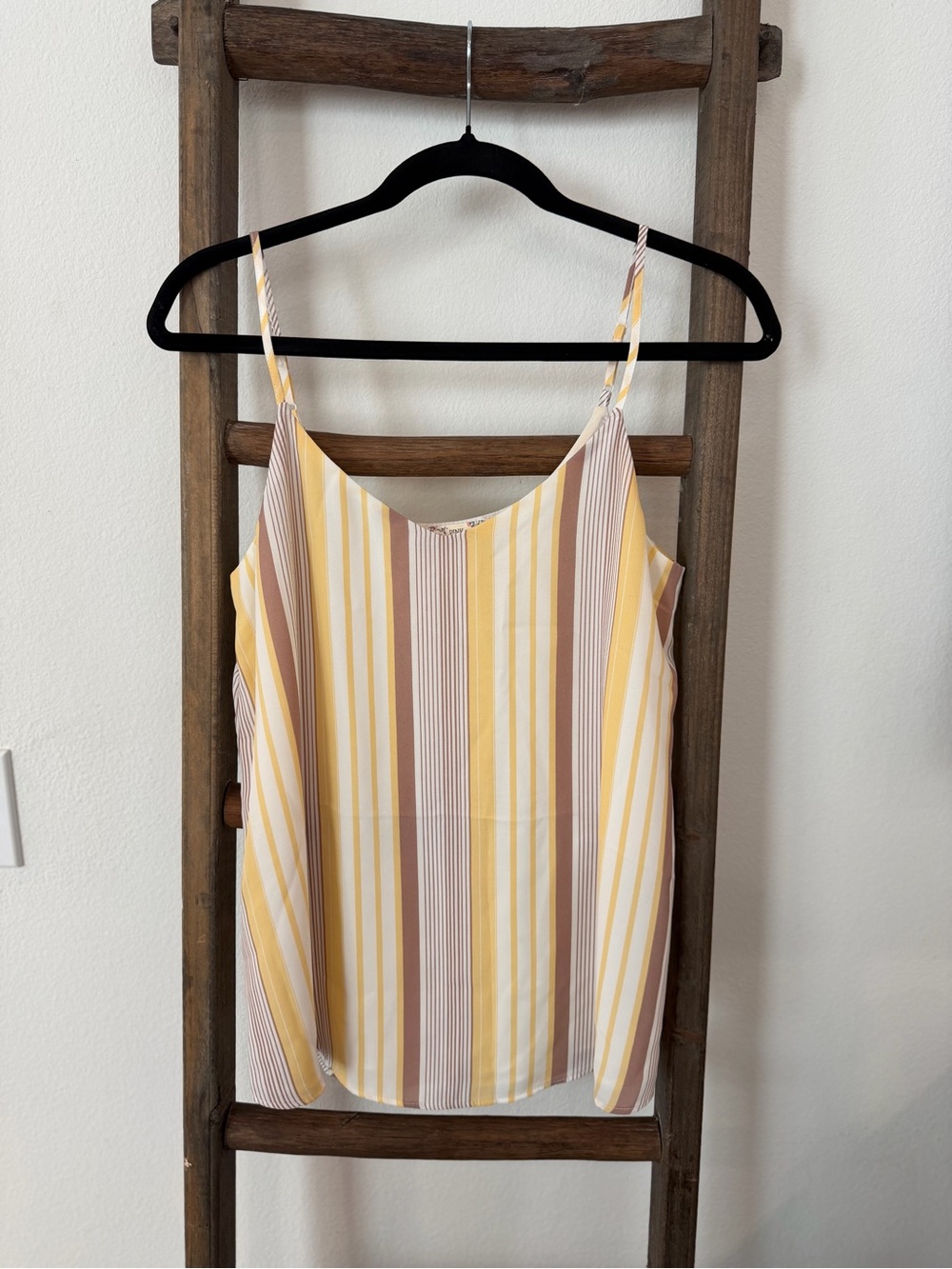Pink Republic Yellow & Brown Striped Camisole